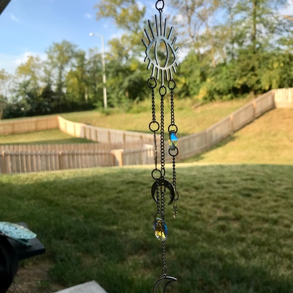 Handmade Crystal Suncatcher w Charms - Picture 3 of 3